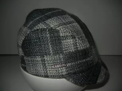 KANGOL Gray Plaid NEO-TWEED DEETO 6917BC HAT Short-Bill Style Golf Hike Cap Sz M • $49.99