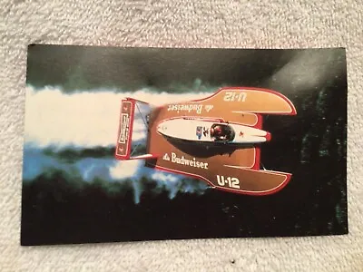 1983 Photo Card Miss Budweiser Hydroplane With Timing Conversion Chart Kropfeld • $9.99
