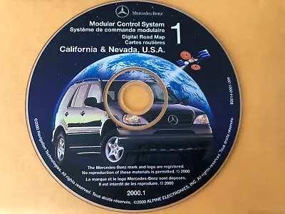2000 01 2002 Mercedes ML320 ML430 Navigation CD 1 S0014-0001-009 Covers CA & NV  • $63.75