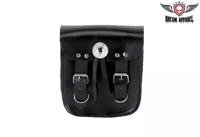 Leather Motorcycle Sissy Bar Bag With Concho • $14.99