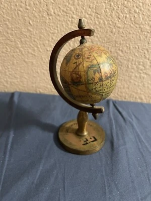 $56 • Buy Rare Vintage Miniature Globe Made In Italy, Engraved : Run Away To Sea!