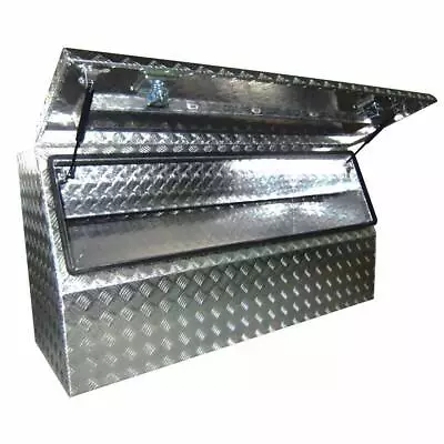 $455 • Buy 145CM Heavy Duty Aluminium Checker Plate Tool Box UTE Trailer Storage 