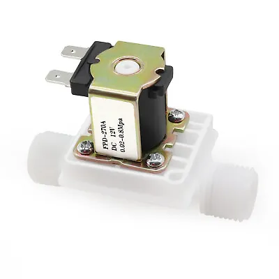 12V DC 1/2in N/C Magnetic Electric Solenoid Valve Water Air Inlet Flow Switch Ku • £2.99