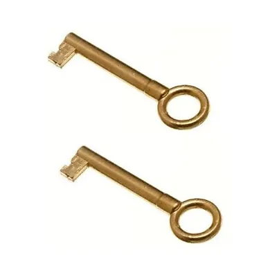 Spare Key For Wardrobe Cabinet Door Cupboard Lock Gold Home 2 Piece • £3.45