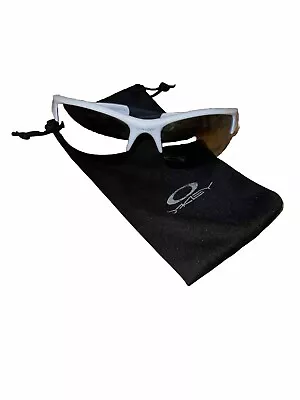 Vintage Oakley Flak Jacket 1.0 Polished White Black • $65