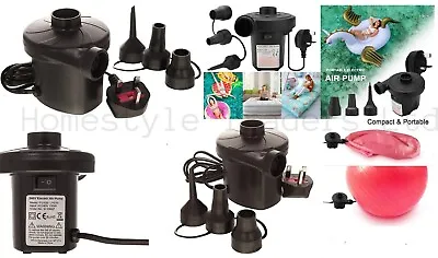 240v Electric Air Pump Mains Universal Rapid Inflate Tool Camping Bed Pool Toys • £9.49