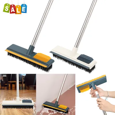 $15.89 • Buy New Long Handle Floor Scrub Brush Scrubber With Stiff Bristles Tile Bathroom Tub