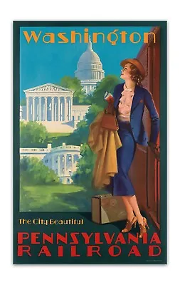 Edward Eggleston  WASHINGTON   Vintage 1930s Art Deco Poster Reprint 19x12  • $16.99