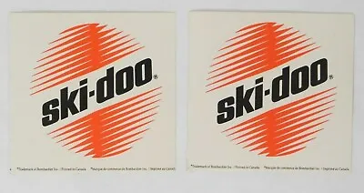 2 NOS Genuine Ski Doo 3.5  Round Vintage Snowmobile Decal Sticker OEM Canada • $5.48