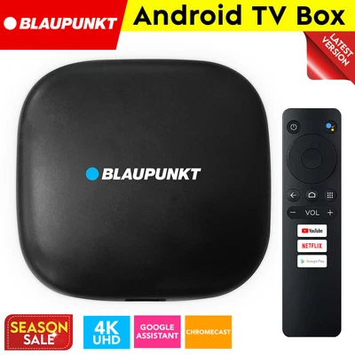 $49.99 • Buy Blaupunkt Android 4K UHD TV Box + WIFI Bluetooth Google Assistant Chromecast 8GB