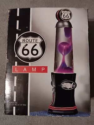 Vintage Lyon Motion Products Route 66 Lava Lamp Gas Pump Style Red Wax RARE! • $100