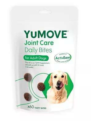 YuMOVE Joint Care Daily Bites For Adult Dogs 60 Bites Soothes & Supports Joints • £14.95