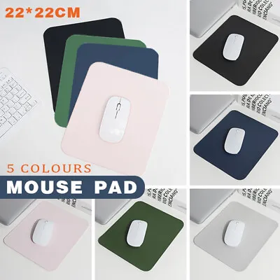 PU Leather Gaming Mouse Pad Desk Mat Anti-slip Speed Mousepad 22x22cm Waterproof • $7.21