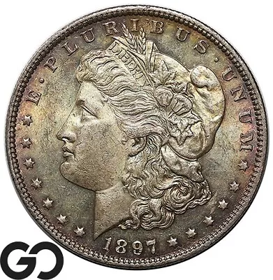 1897 Morgan Silver Dollar Silver Coin Pretty Gem BU++ • $33.35