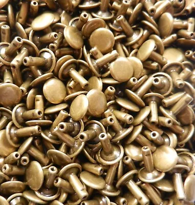 £10.59 • Buy Quality Leathercraft Double Cap Rivets Iron Tubular 9 X 9mm - 7 X 7mm - 6 X 6mm