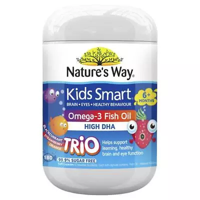 Nature's Way Kids Smart Omega3 Fish Oil Trio 120 Capsules • $32.02