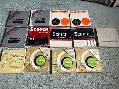 Lot 13 Vintage Reel To Reel 7  Recording & Magnetic Tapes & Boxes Sold As Blanks • $26