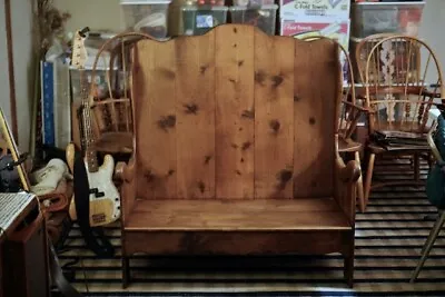 Habersham Plantation Vintage Pine Bench And Matching Chair. • $1450