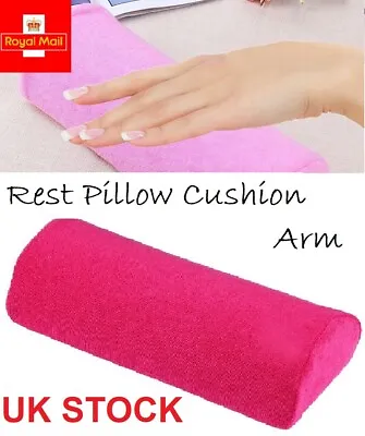 ROSE PINK Soft Hand Cushion Pillow Rest For Nail Art Acrylic Manicure • £5.99