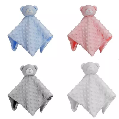 Dimple Bear Baby Comforter Security Blanket Teddy Infant Boys Girls Blankie • £7.95