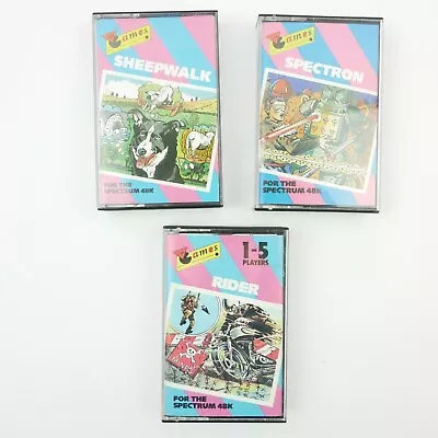 ZX Spectrum 48K Video Game Bundle | Rider Spectron Sheepwalk | Virgin Games • $34.97