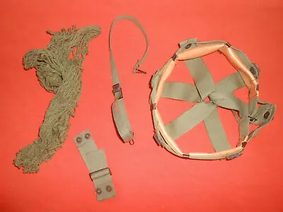 U.s.army* : M1 Helmet Liner Sweat Band & Liner Nape Straps & Web Strap & Net .. • £32.77