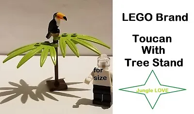LEGO Toucan Bird Palm Tree Wild Animal Jungle Colorful Big Beak Stand Included • $20.58