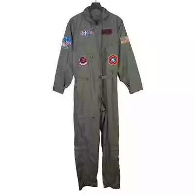 Top Gun Leg Avenue Men's Jumpsuit Costume M/L Maverick Pilot Fighter Jet Suit • $28