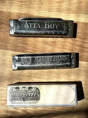 2 Vtg Harmonicas-M. Hohner Marine Band/ Made In Germany And FR Hotz • $23