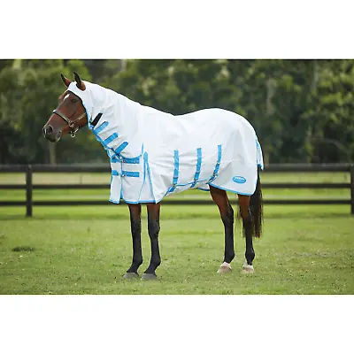 Weatherbeeta Sweet Itch Shield Combo Neck Horse Rug | Lightweight - White/Blue • £73.79