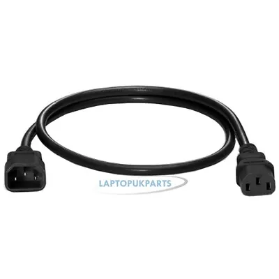 1M IEC C14 Male To 2x IEC C13 Female Power Y-Lead Cable Adapter - 1 Metre Black • £6.99