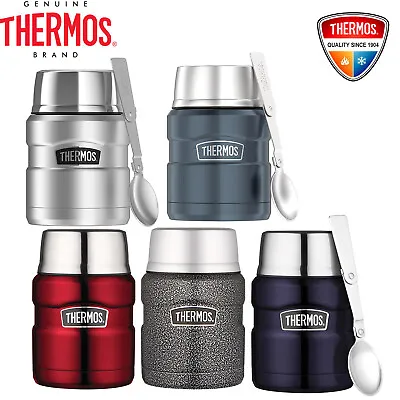 New THERMOS Stainless King S/Steel Vacuum Insulated Food Jar 470ml With Spoon • $33.99