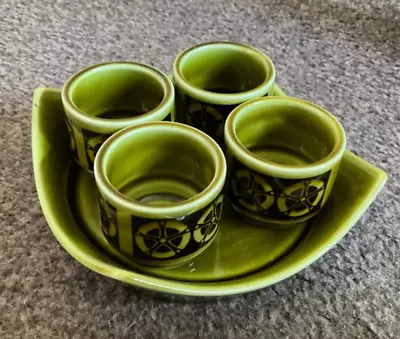 Rare 4 Hornsea Heirloom Egg Cups With  Ceramic Tray • £12.99