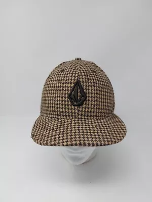 Volcom Houndstooth New Era 59 Fifty Fitted Hat Size 7 5/8 Cap • $18