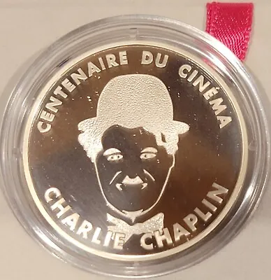 RARE Silver 1994 Charlie Chaplin 100 Franc Monnaie De Paris #1087 Of 15K Minted • $75