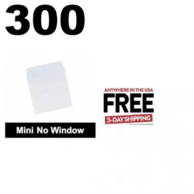 300 Mini Paper CD Sleeves With Flap (No Window) ** 1-3 DAY • $15.65