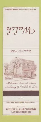 Matchbook Cover - Walsh Funeral Home Malverne NY • $3.99