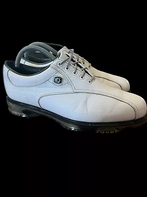 Footjoy Men’s Dryjoys Tour White/White Opti Flex Golf Shoes Size 7.5 • $29.95