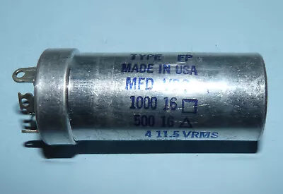 Mallory Type FP Capacitor 1000/500 MFD • $7.99