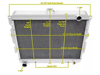 2 Row Aluminum KR Champion Radiator For 22  Core Mopar Big Block Configuration • $205.34