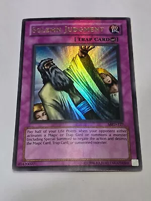 Solemn Judgement - Yugioh Metal Raiders MRD-127 Ultra Rare • $11.20