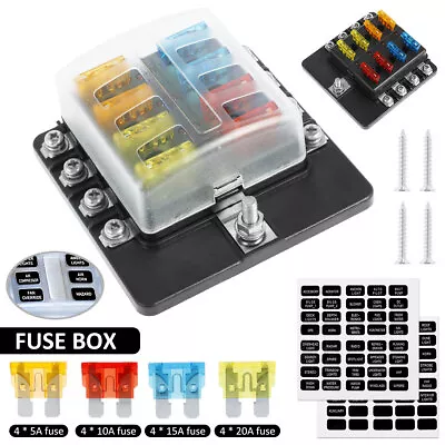 8 Way Fuse Box Holder Block 32V 100A Blade Fuse Block With LED Indicator EmRDr • $20.49
