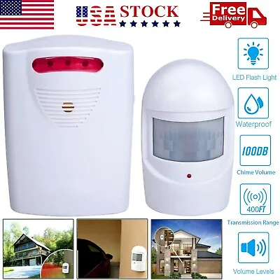 Wireless Driveway Alarm Infrared Motion Sensor Home Garage Alert Security System • $15.49