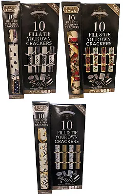 Make Your Own Deluxe 14  Christmas Crackers Set 10 Includes Snap Gift Hat & Joke • £9.95