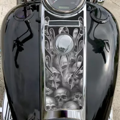 Skull Pile Hot Rod Fames | Dash Insert Fits Harley Road King Dash Console 08+ • $28.99