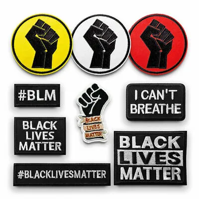 Black Lives Matter Fist Embroidery Sew On Iron On Patch Badge Fabric Applique • $4.06