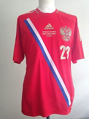 £199.99 • Buy Russia Cccp Ussr #23 Kombarov 2013 Match Worn Friendly Against Korea Rep. Adidas