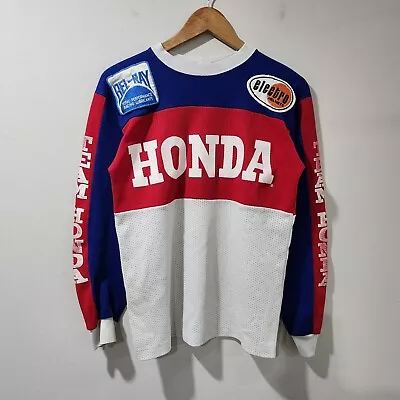 Vintage Honda Motocross Racing Team Jersey Patches Outdoor Car Auto Small • $149.99