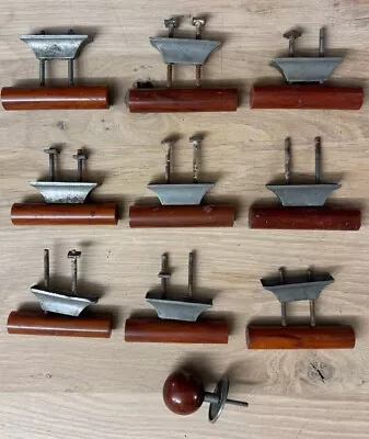 10 Vintage Art Deco Bakelite Dresser Handles Drawer Pulls • $399