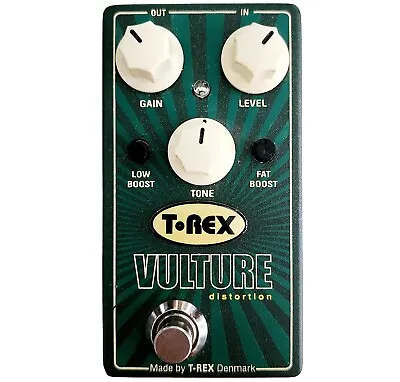 T-Rex Vulture Distortion Guitar Pedal Fat Boost Bass Boost Effects ELEC • $89.99
